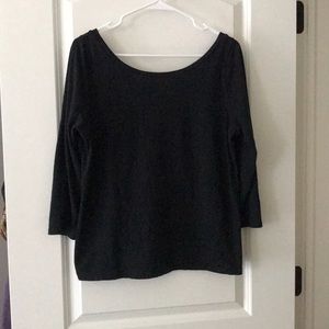Black scoop back top